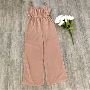 Papaya Jumpsuit with Sheer Bottom